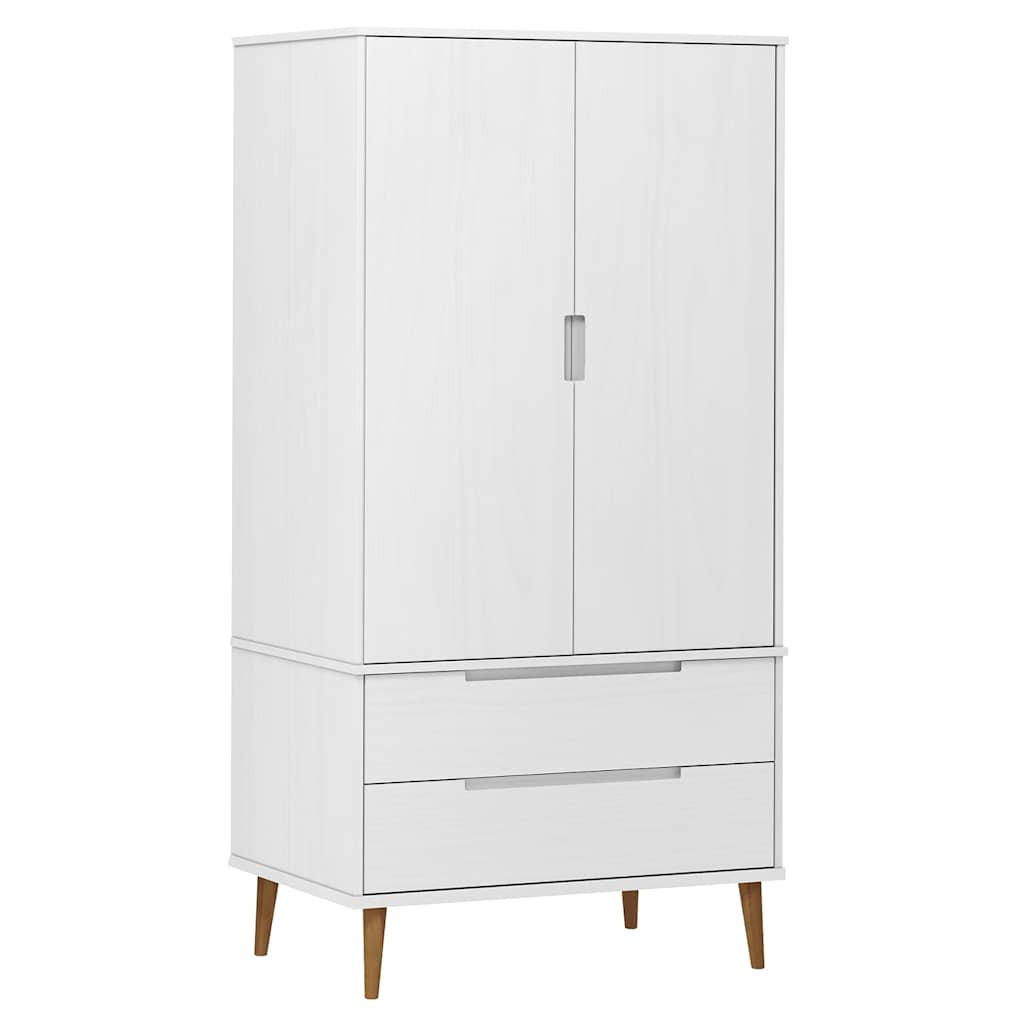 vidaXL Kleiderschrank Weiß 55x175x90 cm