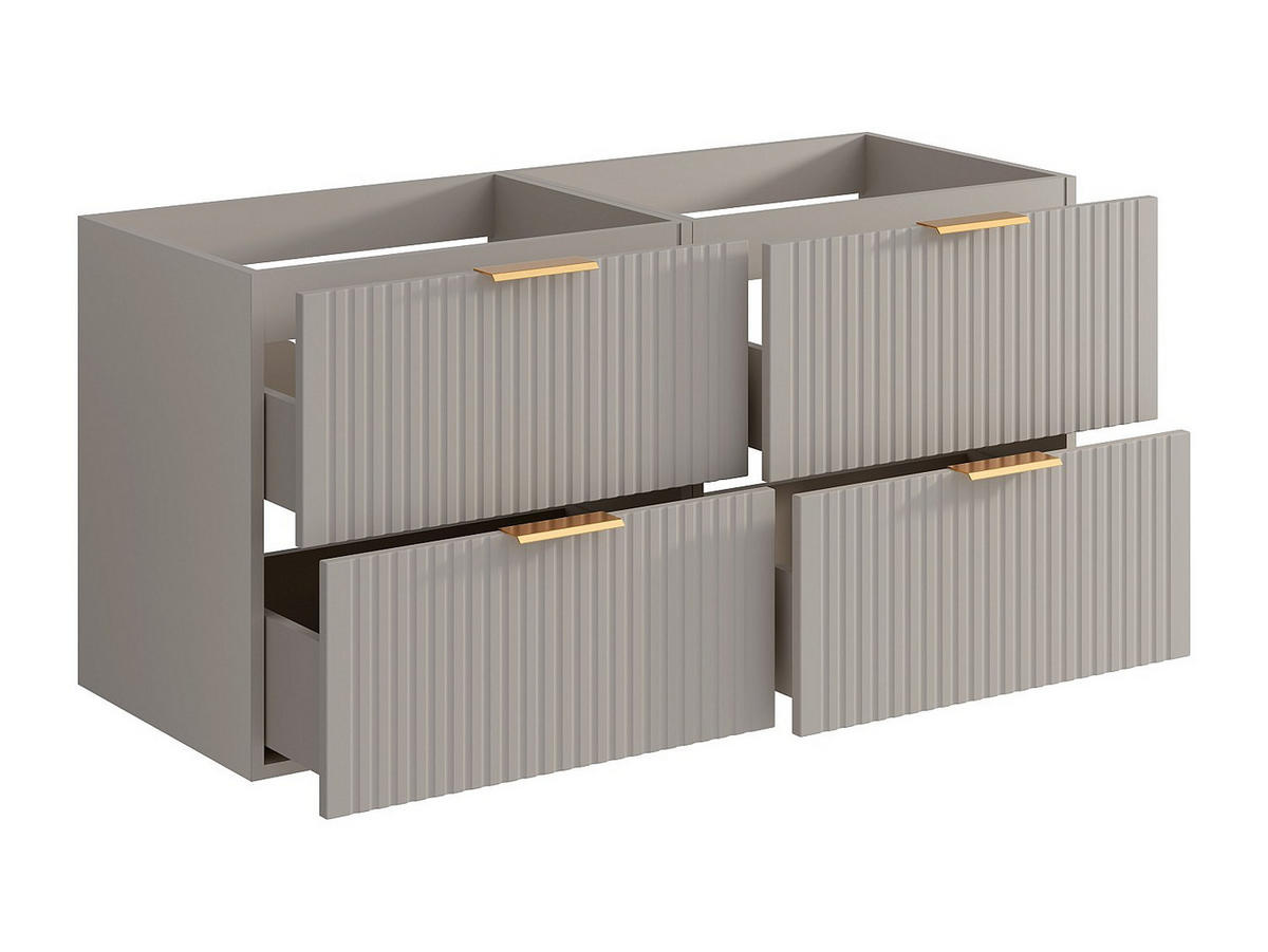 WASCHBECKENUNTERSCHRANK - 120cm x 46cm - MDF - beige - ZEVARA - Beige, Holz (120/57/46cm) - Vente-Unique