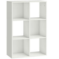BÜCHERREGAL Spanplatte Weiß - Weiß, Holzwerkstoff (29.5/91.5/61.5cm) - HOMCOM