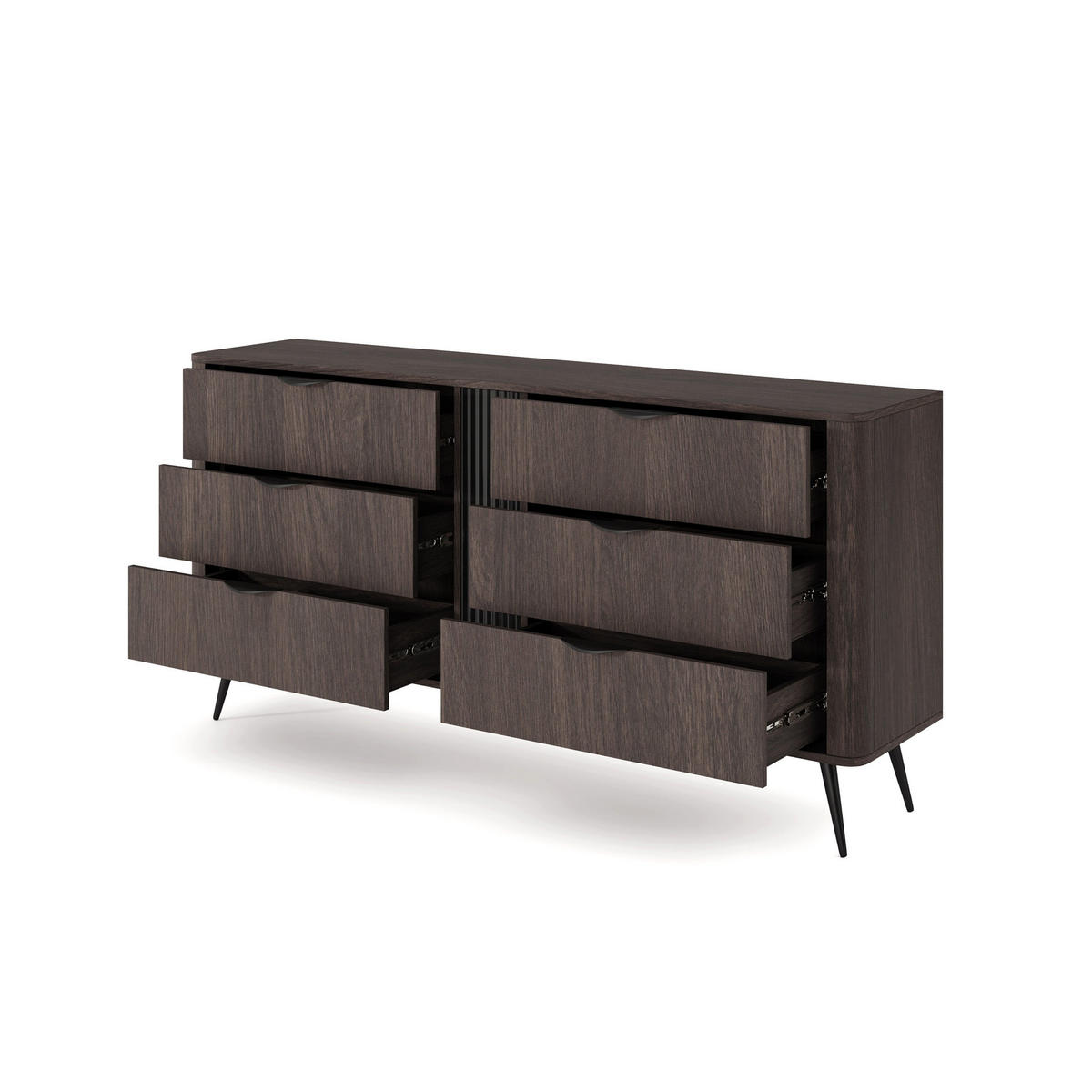 KOMMODE Velia - Braun, Holzwerkstoff (163.2/81.2/38cm) - Pillovely