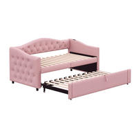AUSZIEHBETT 90/180/200 cm DE-01934, in Rosa, mit USB-Anschluss - Pink, Metall (90/200cm) - ComfortXL
