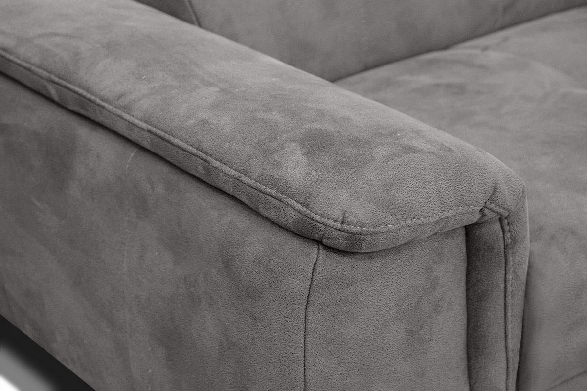 ECKSOFA FIERO 4-Sitzer, hellgrau - Hellgrau/Schwarz, Holzwerkstoff/Textil (288/170cm) - Courtois Laville