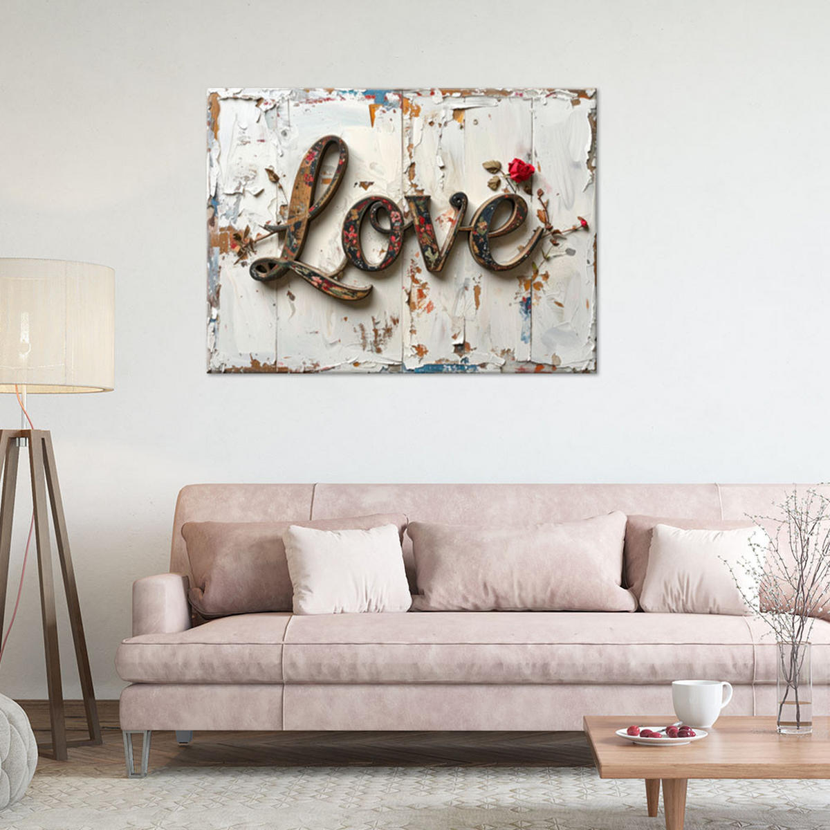 LEINWANDBILD Inschriften und Zitate 120x80cm - Beige, Textil (120/80cm) - Feeby