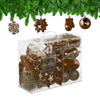100-TLG.WEIHNACHTSKUGELN-SET - Braun, Kunststoff (30/24/12cm) - Relaxdays
