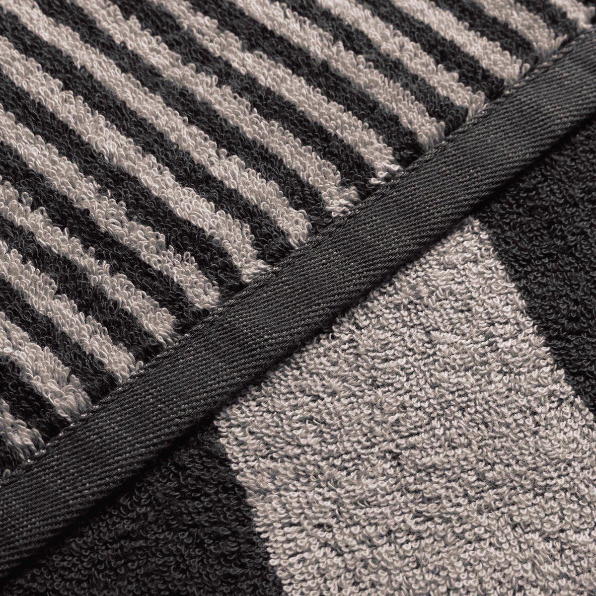 HANDTUCH SUPERWUSCHEL - Beige/Schwarz, Textil (50/100cm) - MÖVE