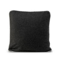 KISSENBEZUG dekorativ piping felt 50x50 cm schwarz - Schwarz, Textil (50/50cm) - Happy Friday