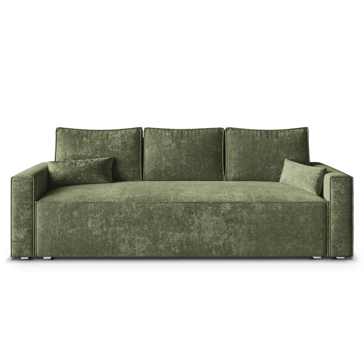 POHOVKA MENI, Ženylová látka LUMO, Zelená - šedá/zelená barva, kompozitní dřevo/textil (232/85/87cm) - MASSENO