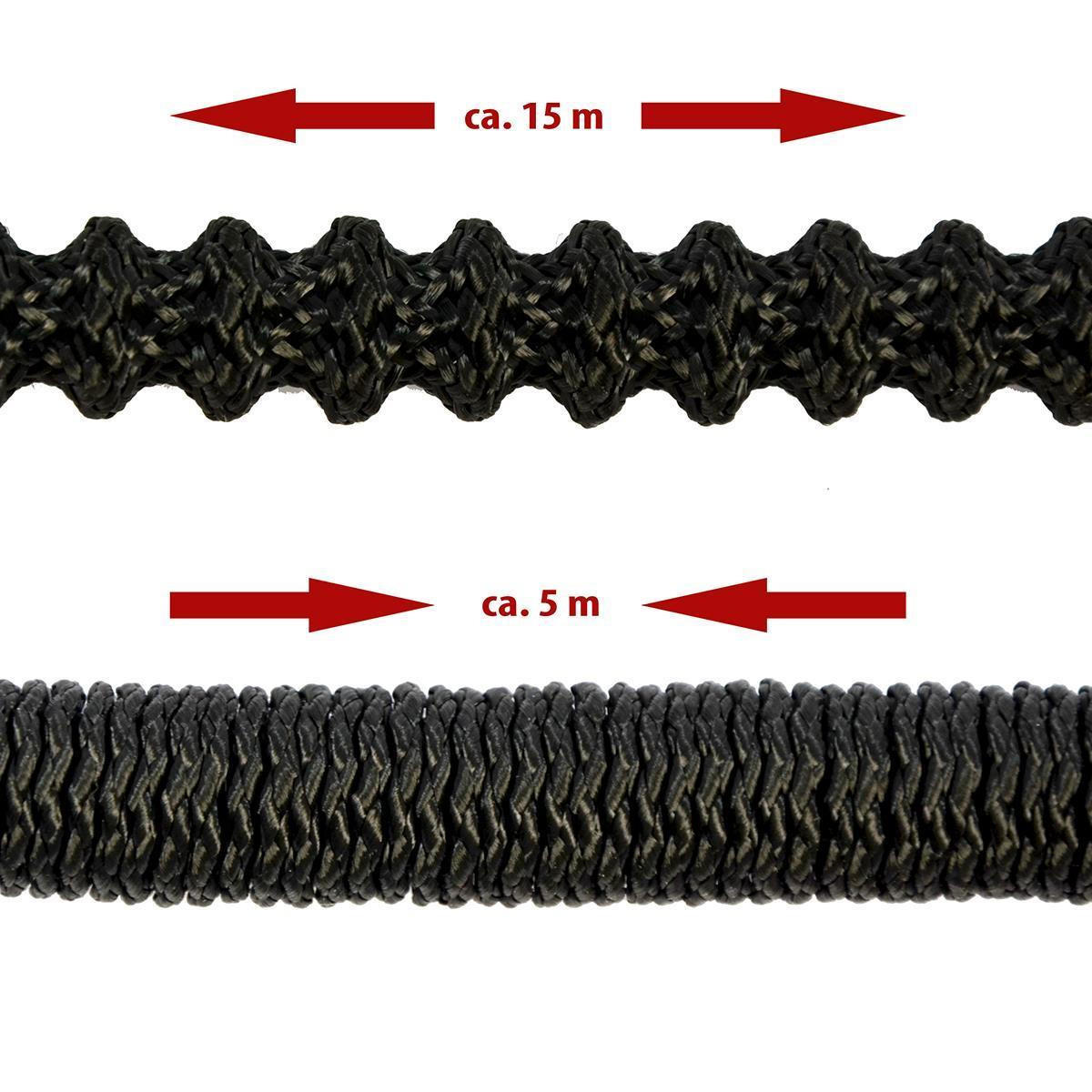 FLEX-GARTENSCHLAUCH 15m inkl. 7fach Multifunktions-Sprühkopf - Schwarz, Kunststoff (1500cm) - eyepower