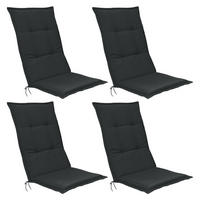 HOCHLEHNERAUFLAGE Base HL 120/50/6cm Graphitgrau 4tlg - Graphitfarben, Textil (50/6/120cm) - Beautissu 