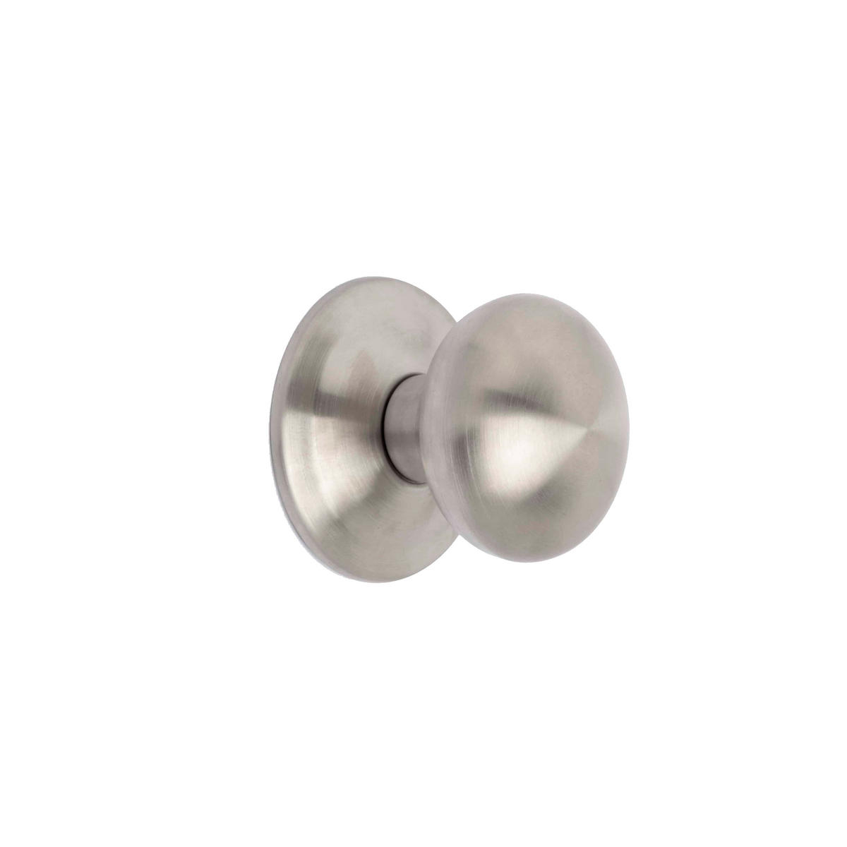 TÜRKNAUF Runder für Haustür, Bowler Modell, D70mm, Türgriff für Haustür, Edelstahl, Nickel matt - Silberfarben, Metall (8.5/9/8.5cm) - EMUCA