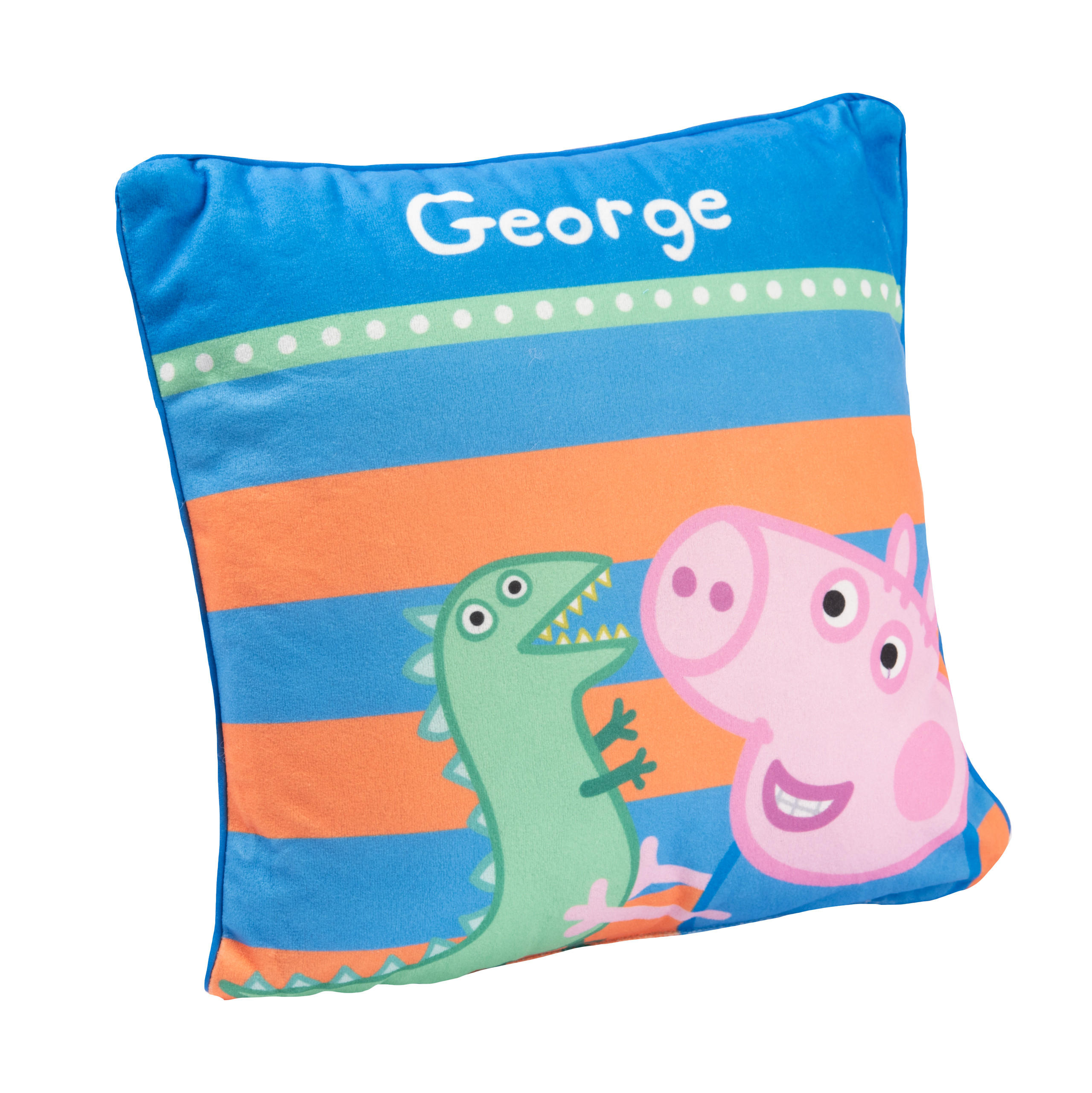 KINDERKISSEN Peppa Wutz George / Schorsch Blau 30 x 30 cm - Blau, Textil (30/30cm) - United Labels