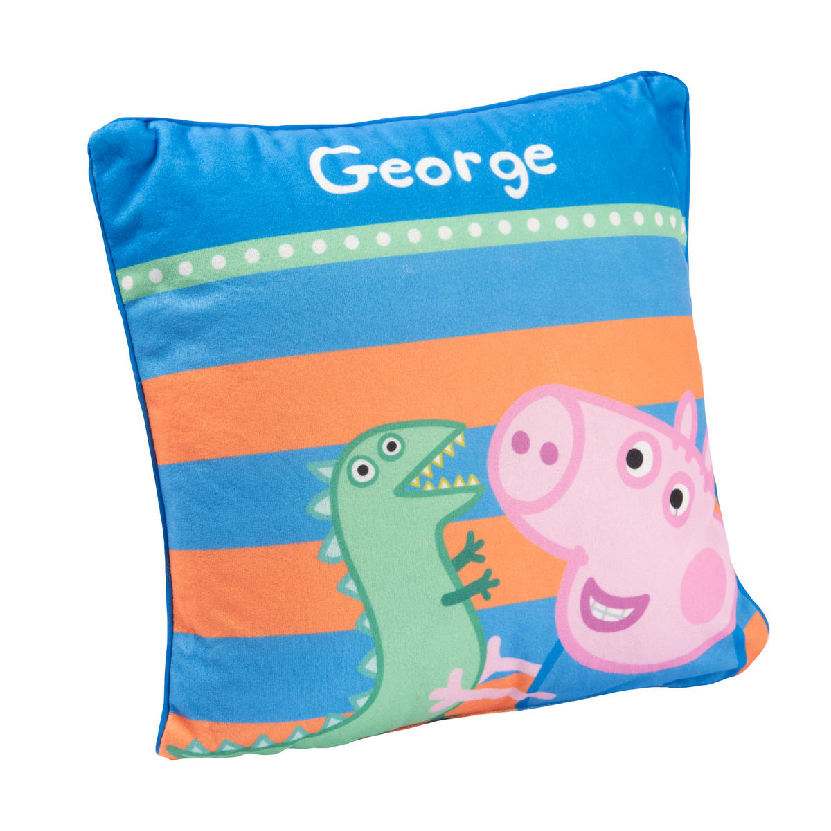 KINDERKISSEN Peppa Wutz George / Schorsch Blau 30 x 30 cm - Blau, Textil (30/30cm) - United Labels