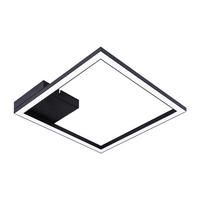 LED-DECKENLEUCHTE Wehrfluch 29.4/3.8/29.4 cm - Schwarz, Metall (29.4/29.4/3.8cm) - ZMH
