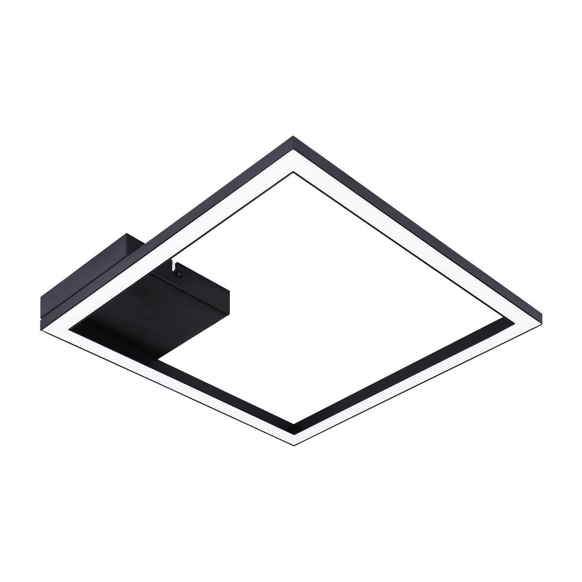 LED-DECKENLEUCHTE Wehrfluch 29.4/3.8/29.4 cm - Schwarz, Metall (29.4/29.4/3.8cm) - ZMH