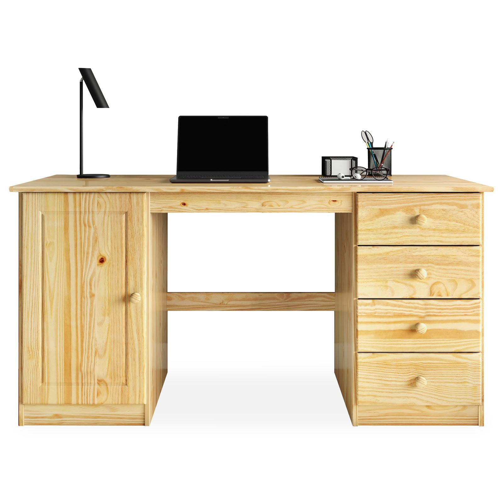 SCHREIBTISCH MANAGER natur - Naturfarben, Holz (54/145/73cm) - IDIMEX