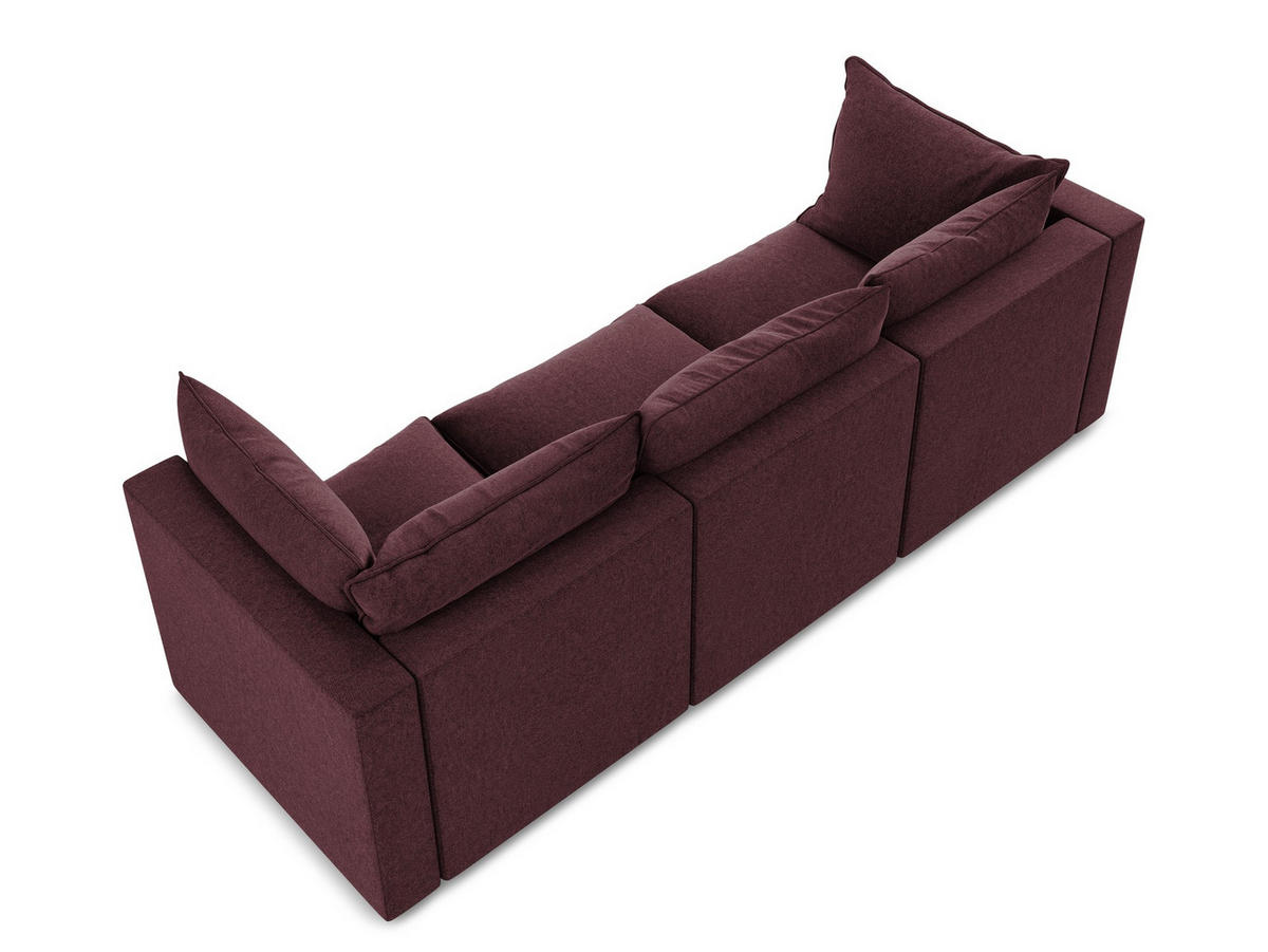 2-SITZER-SOFA Bouclé Stoff Beige - Sandfarben/Schwarz, Holzwerkstoff/Kunststoff (180/77/90cm) - LaMiaSofa