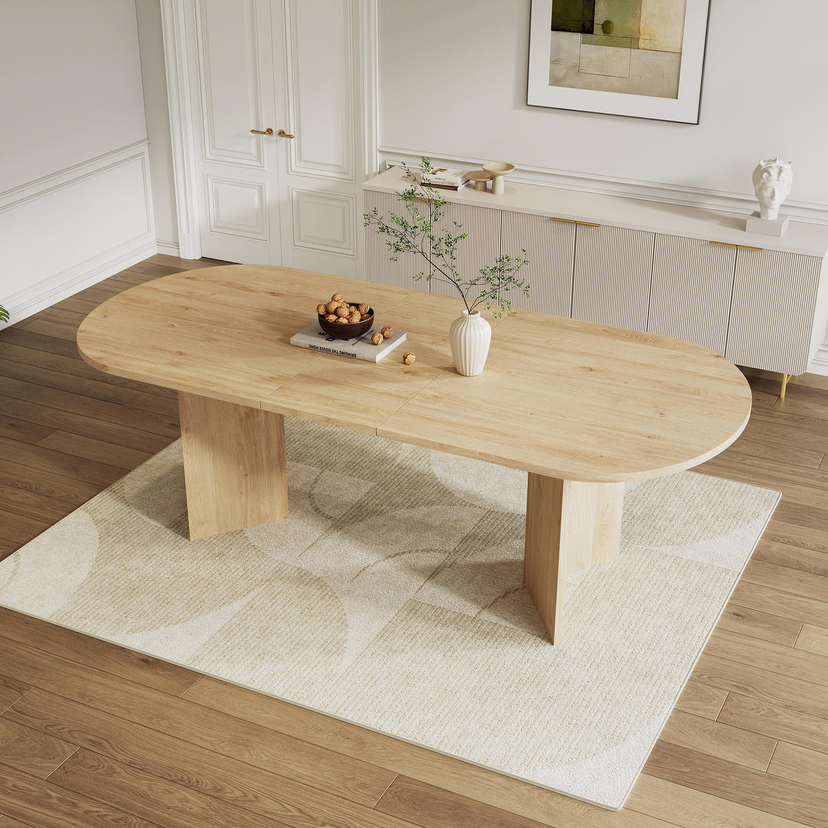AUSZIEHTISCH Eichefarben 140-180/90/75 cm - Eichefarben, Holz (90/180/75cm) - PANGIVO