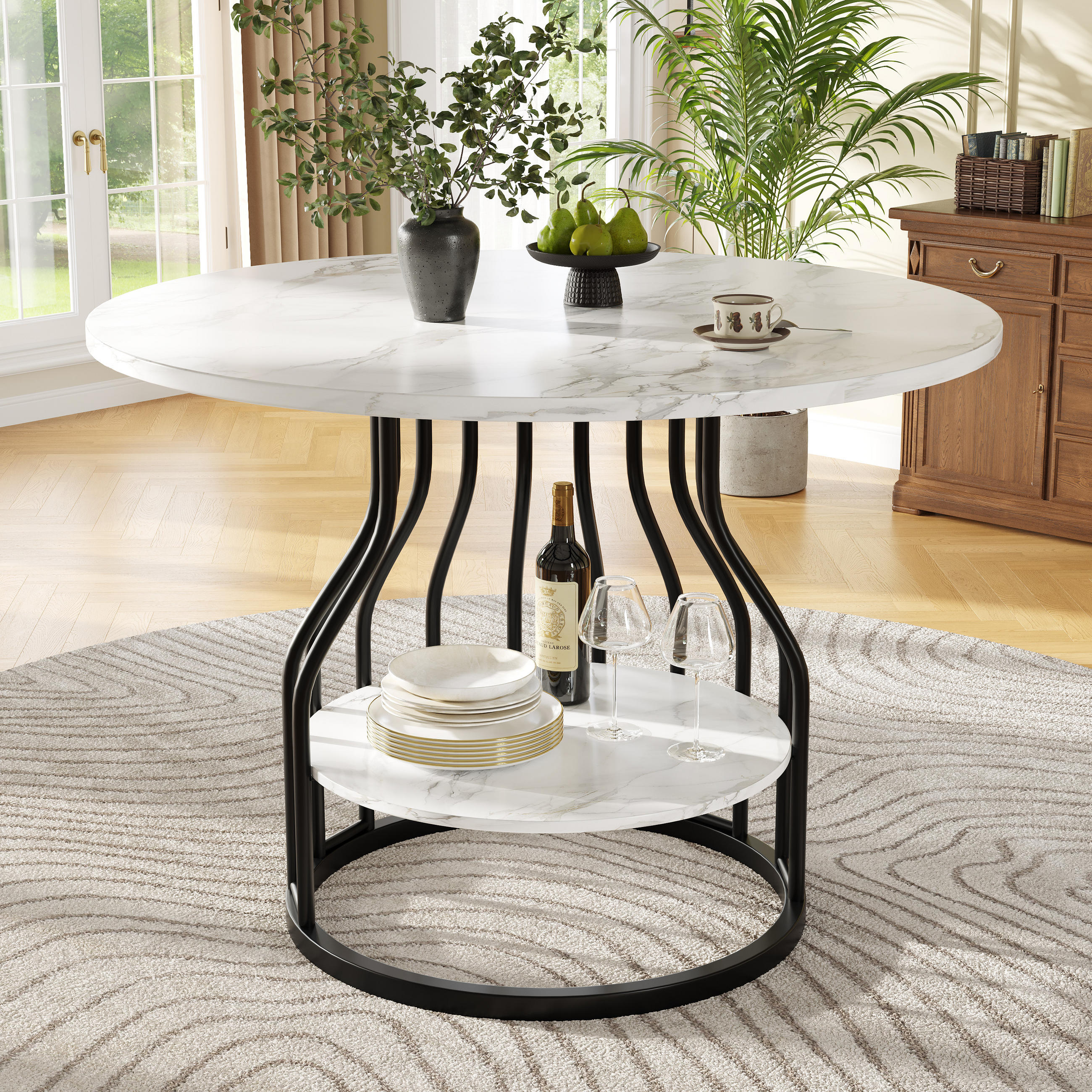 ComfortXL Essgruppe Grau, Schwarz 80x76x80 cm