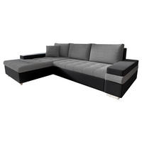 ECKSOFA Bangkok Mini - Dunkelgrau/Silberfarben, Holz/Textil (274/182cm) - MIRJAN24