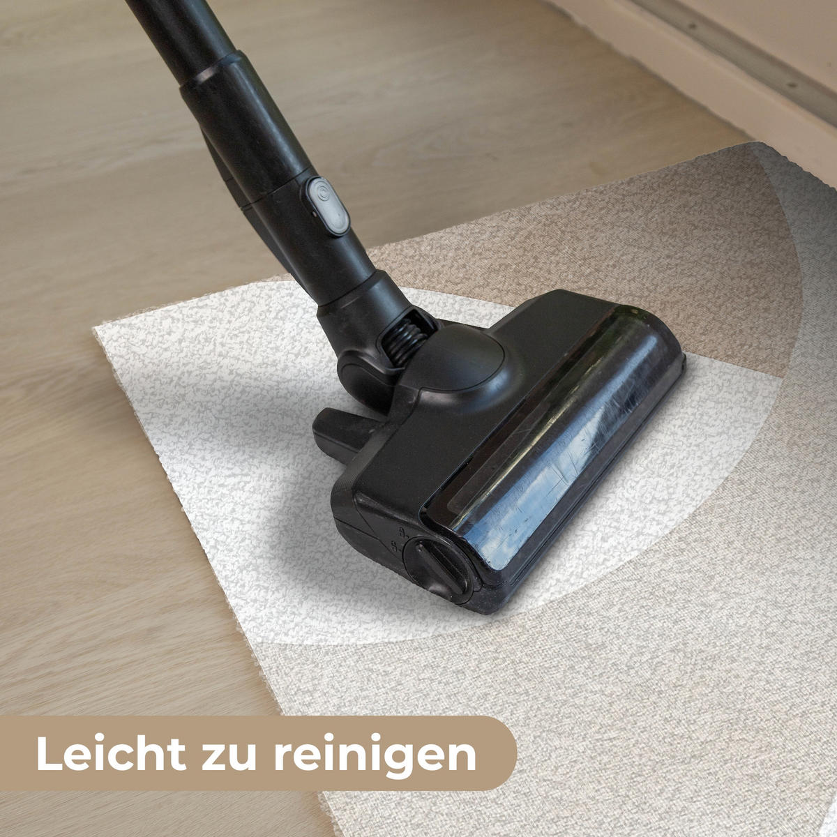 FUSSMATTE Braun - Japandi - Abstrakt 90x60 cm - Beige, Kunststoff (90/0.4cm) - MuchoWow