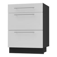SCHUBLADENUNTERSCHRANK Kvantum D3M/60 60 / 50 / 82cm - Schwarz/Weiß, Holz/Holzwerkstoff (60/82/50cm) - Feldmann-Wohnen