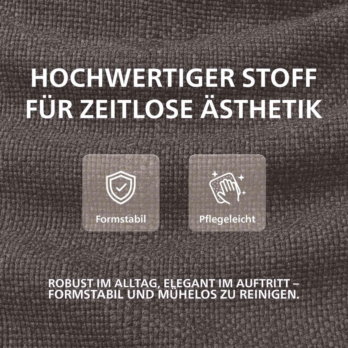 BARHOCKER Stoff Dunkelgrau - Dunkelgrau/Goldfarben, Textil/Metall (47/85/48cm) - CLP