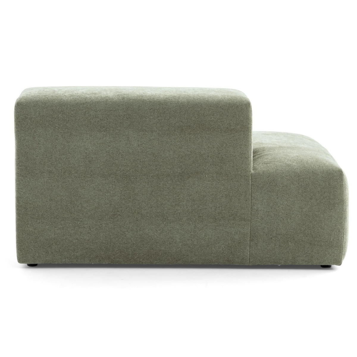3-SITZER modulares Sofa HEAVEN SET 1 Links, Breite 255 cm Webstoff Grün - Schwarz/Grün, Holz/Kunststoff (255/71/102cm) - Muffo