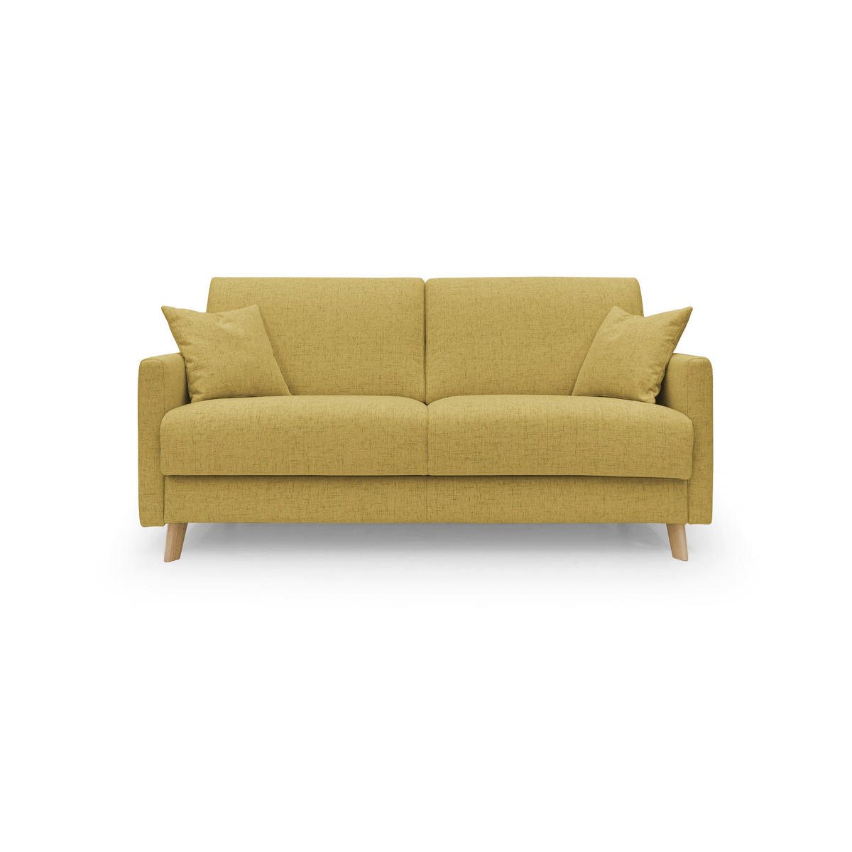 SCHLAFSOFA Edgar - Gelb, Textil (160/94/97cm) - Divani.store