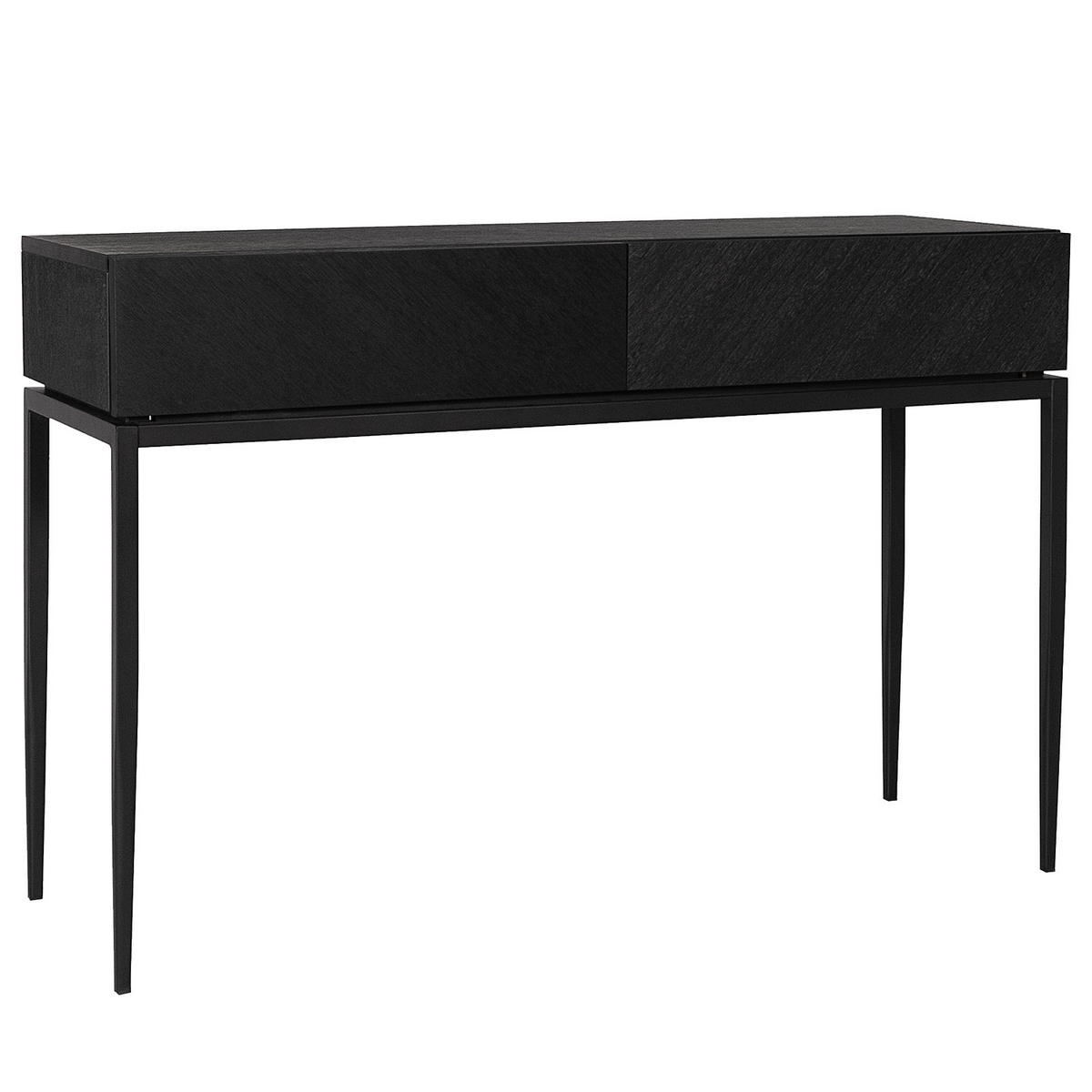 KONSOLENTISCH - Schwarz, Holzwerkstoff (40/120/80cm) - home24