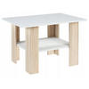 COUCHTISCH Ł1 Sonoma Eiche-Weiß 87/60/55 cm - Weiß/Sonoma Eiche, Holzwerkstoff (60/87/55cm) - Matkam Möbel