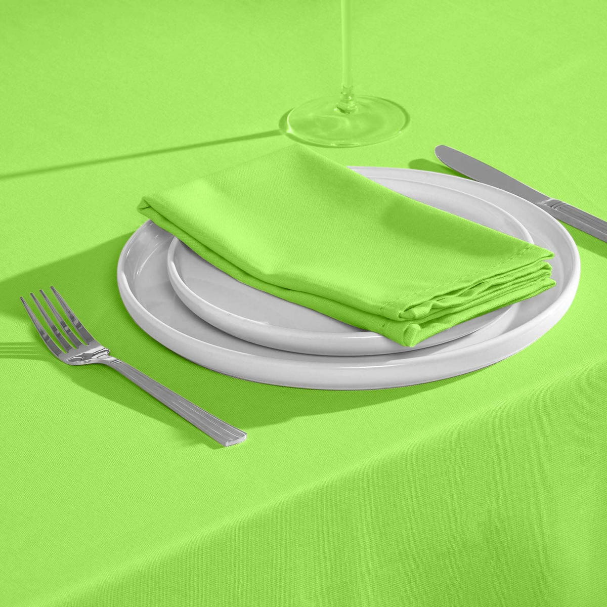 STOFFSERVIETTEN 4er-Set limette 45/45 cm, 100% Baumwolle - Limette, Textil (45/45cm) - Homescapes
