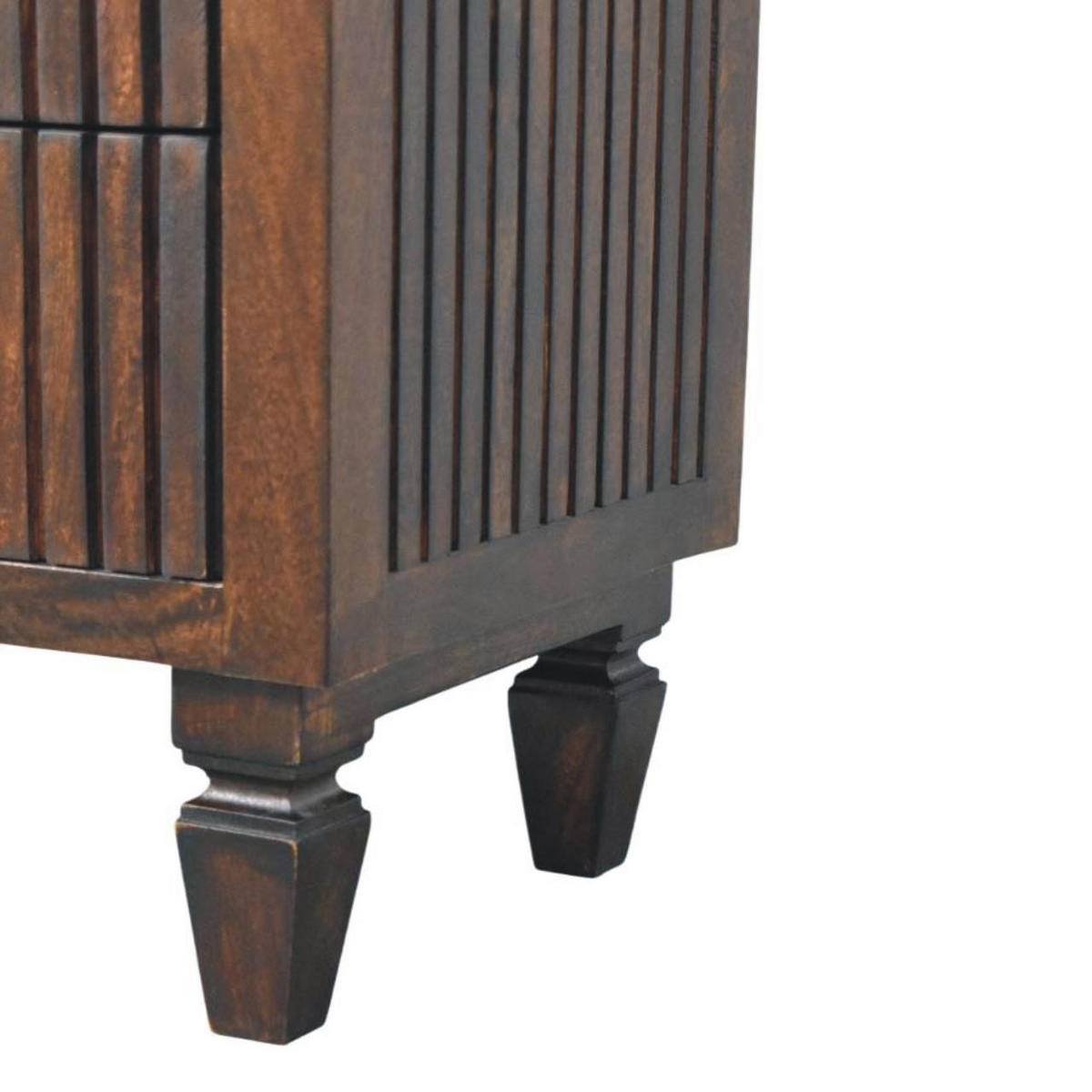 NACHTKASTEN Belmont, 2 Schubladen, Dunkelbraun - Dunkelbraun/Messingfarben, Holz/Metall (45/55/35cm) - Artisan Furniture