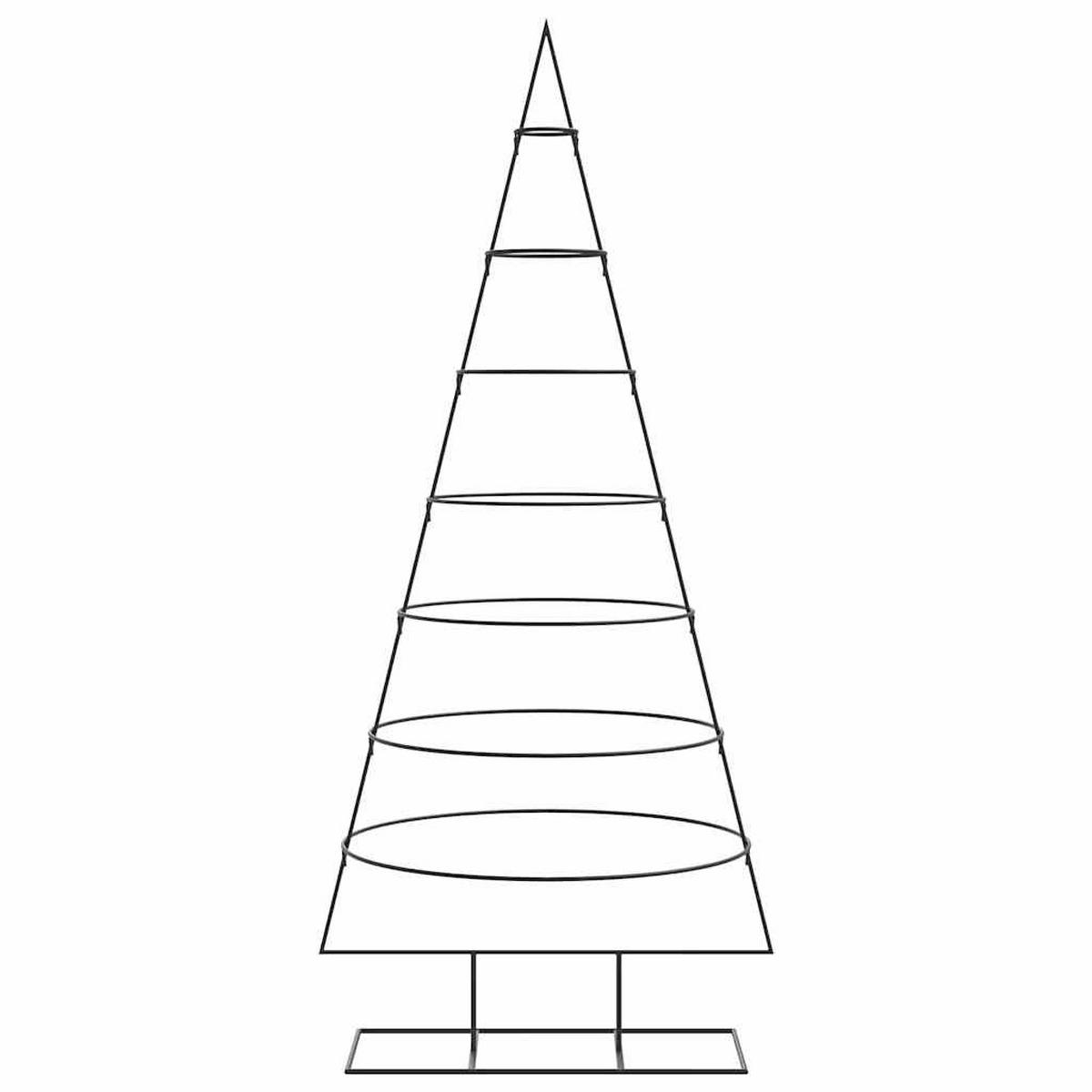 WEIHNACHTSBAUM Metall 80/75/180 Cm Schwarz Stahl - Schwarz, Metall (180cm) - vidaXL