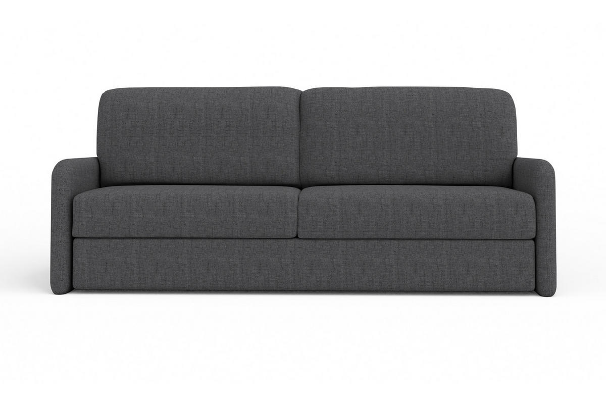 2-SITZER SOFA BIANCO 215 cm breit in Stoff Anthrazit - Anthrazit, Holzwerkstoff/Textil (215/90/92cm) - Deine Möbel 24