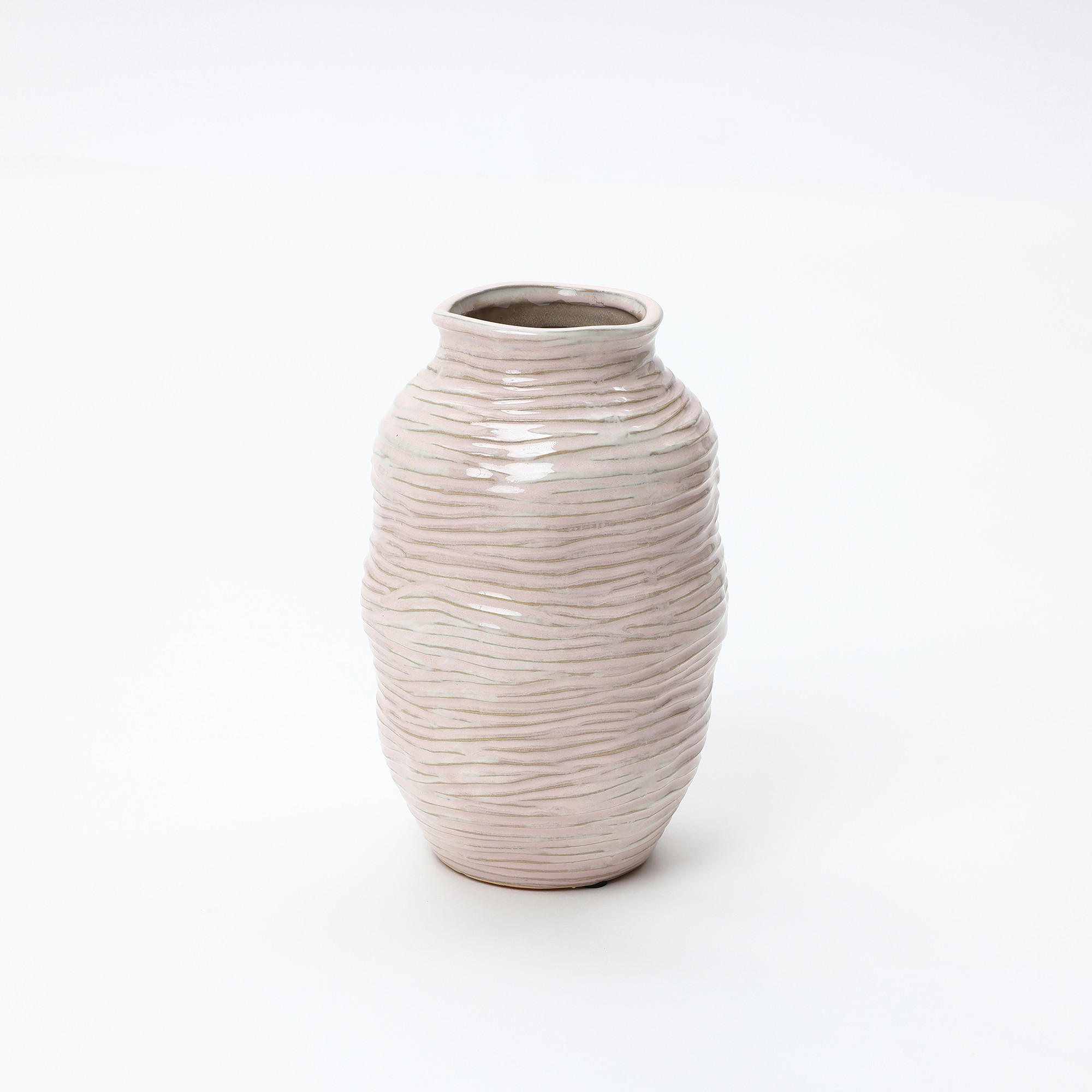 VASE,Ø 16 x H 24.5 cm - Roségold, Keramik (24.5cm) - Hometopia