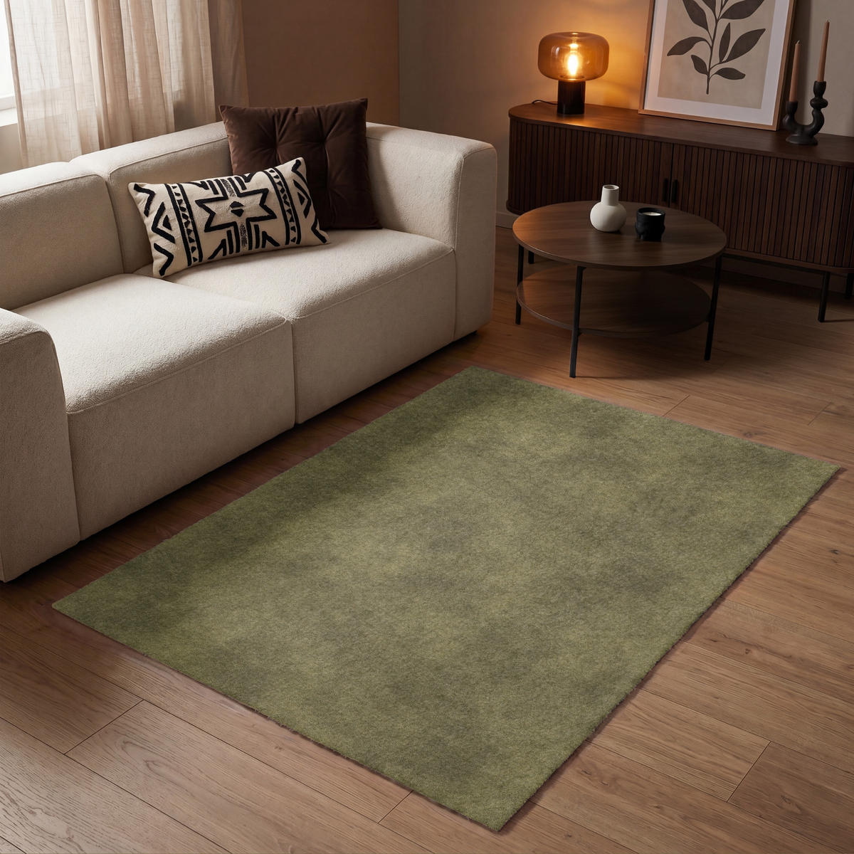KOBERCE - Textúra - abstraktná - zelená - 120x180 cm - olivovozelená, textil/plast (120/0.4cm) - OnlyWow