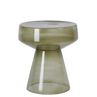 BEISTELLTISCH Dakwa Grün Ø37/44 cm - Dunkelgrün, Glas (37/37/44cm) - Light & Living
