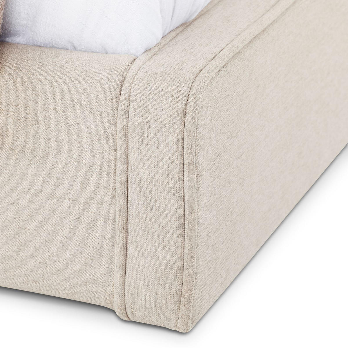 POLSTERBETT LATINI 180x200 cm beige - Beige, Textil (180/200cm) - IDIMEX