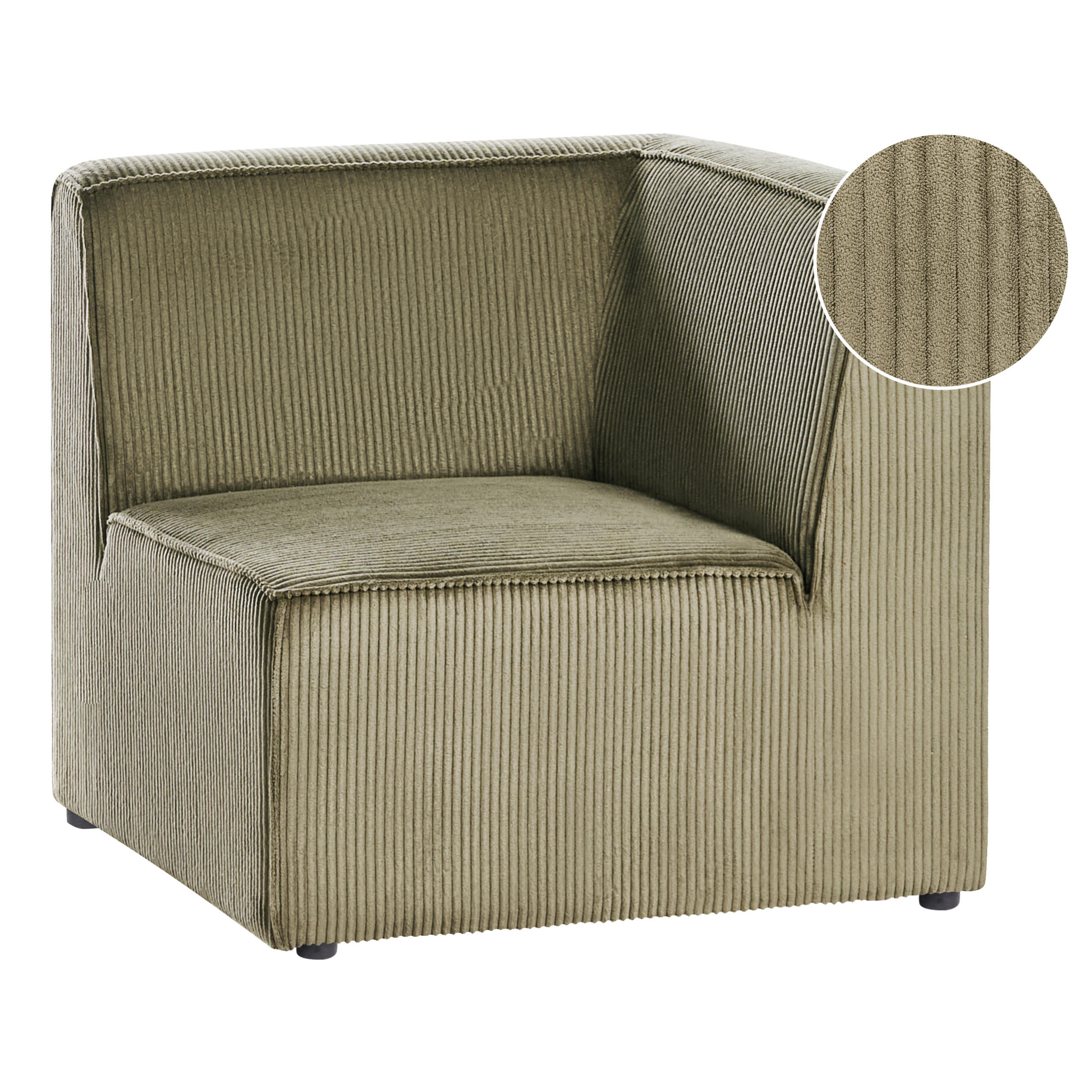 Beliani Eckmodul Grün 83x78x83 cm