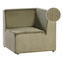 ECKMODUL Cord Grün rechtsseitig Lemvig - Grün, Textil (83/78/83cm) - Beliani