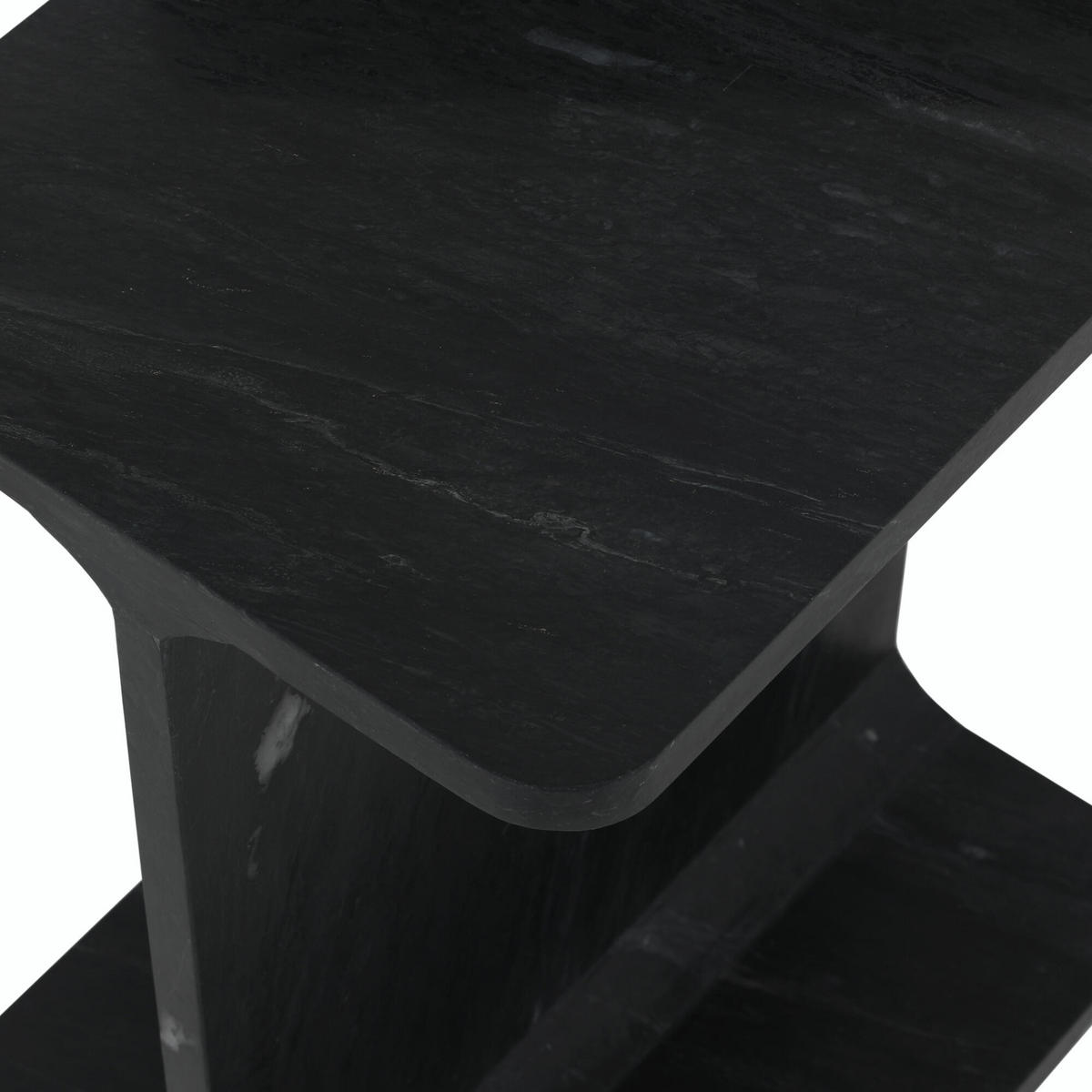 BEISTELLTISCH AVOLA Schwarz 31x38x46 cm - Schwarz, Stein (38/31/46cm) - FURNLUX