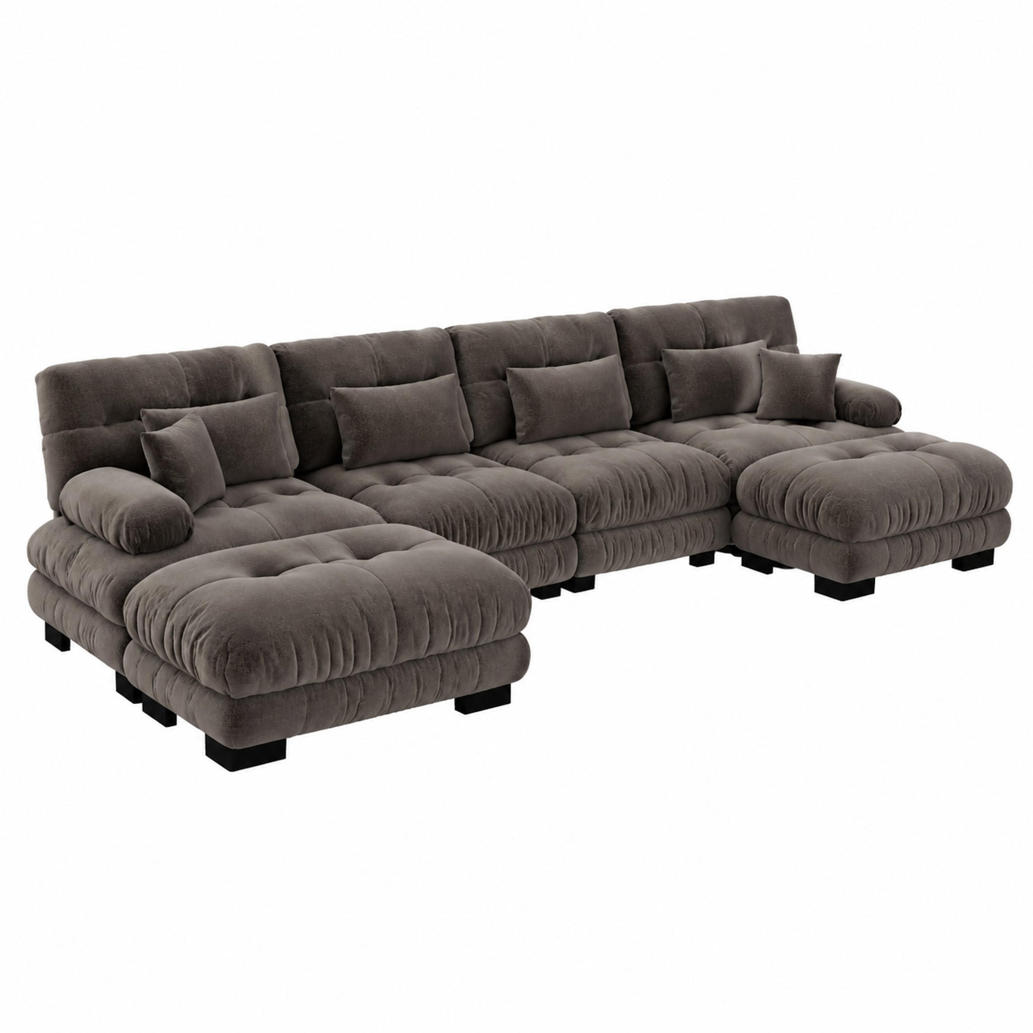 Meubliv Sofa Dunkelgrau 145x81x406 cm