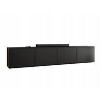 TV-LOWBOARD EDI 4 Schwarz – 4-türig - Schwarz, Holzwerkstoff (206.4/42/38.9cm)