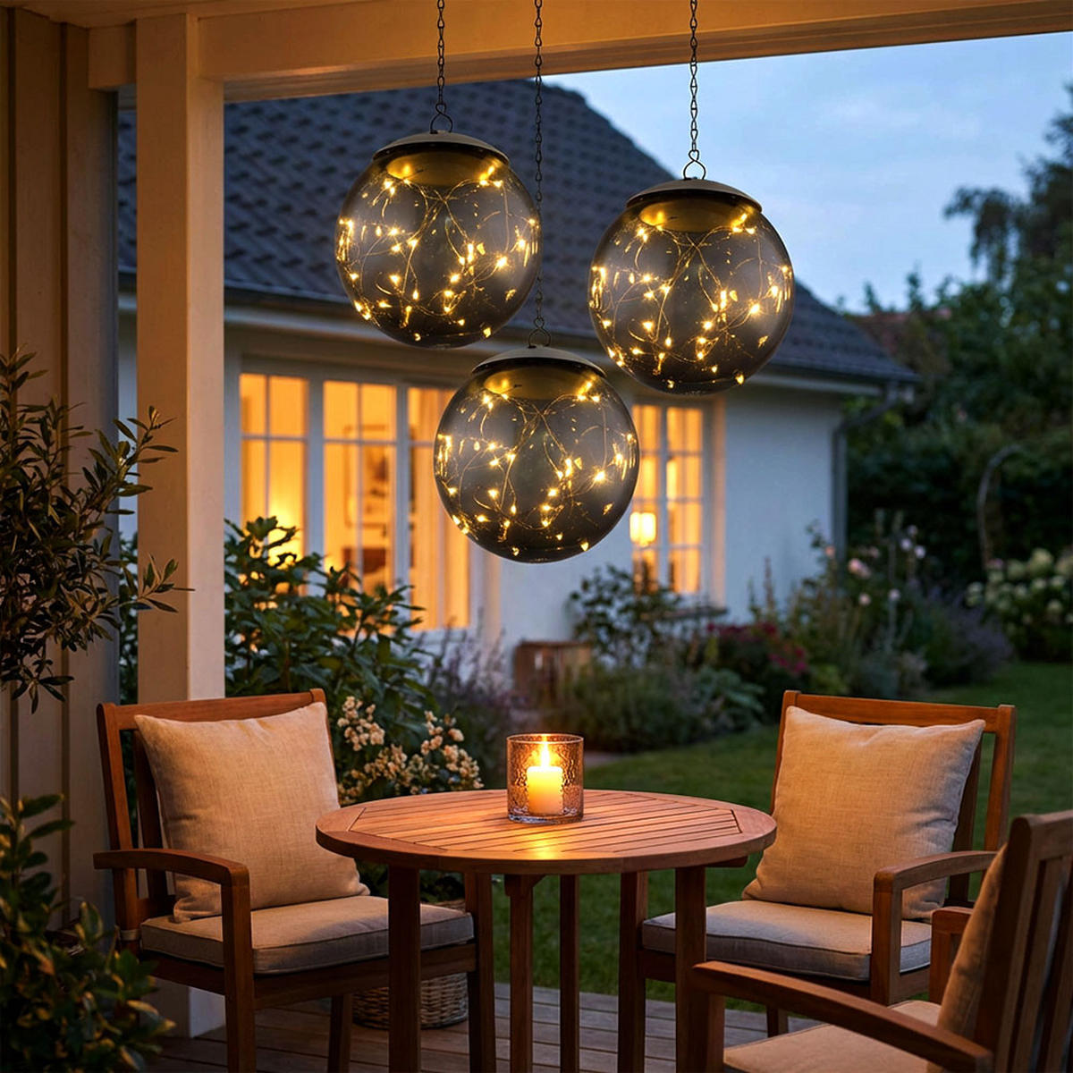 LED AUSSENLEUCHTE Solar Grau Rauchoptik - Grau, Kunststoff (15/15/50cm) - Globo Lighting