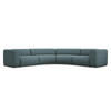 ECKSOFA Strukturstoff Stoff Blau - Blau/Blaugrau, Kunststoff/Textil (318/318cm) - Makamii