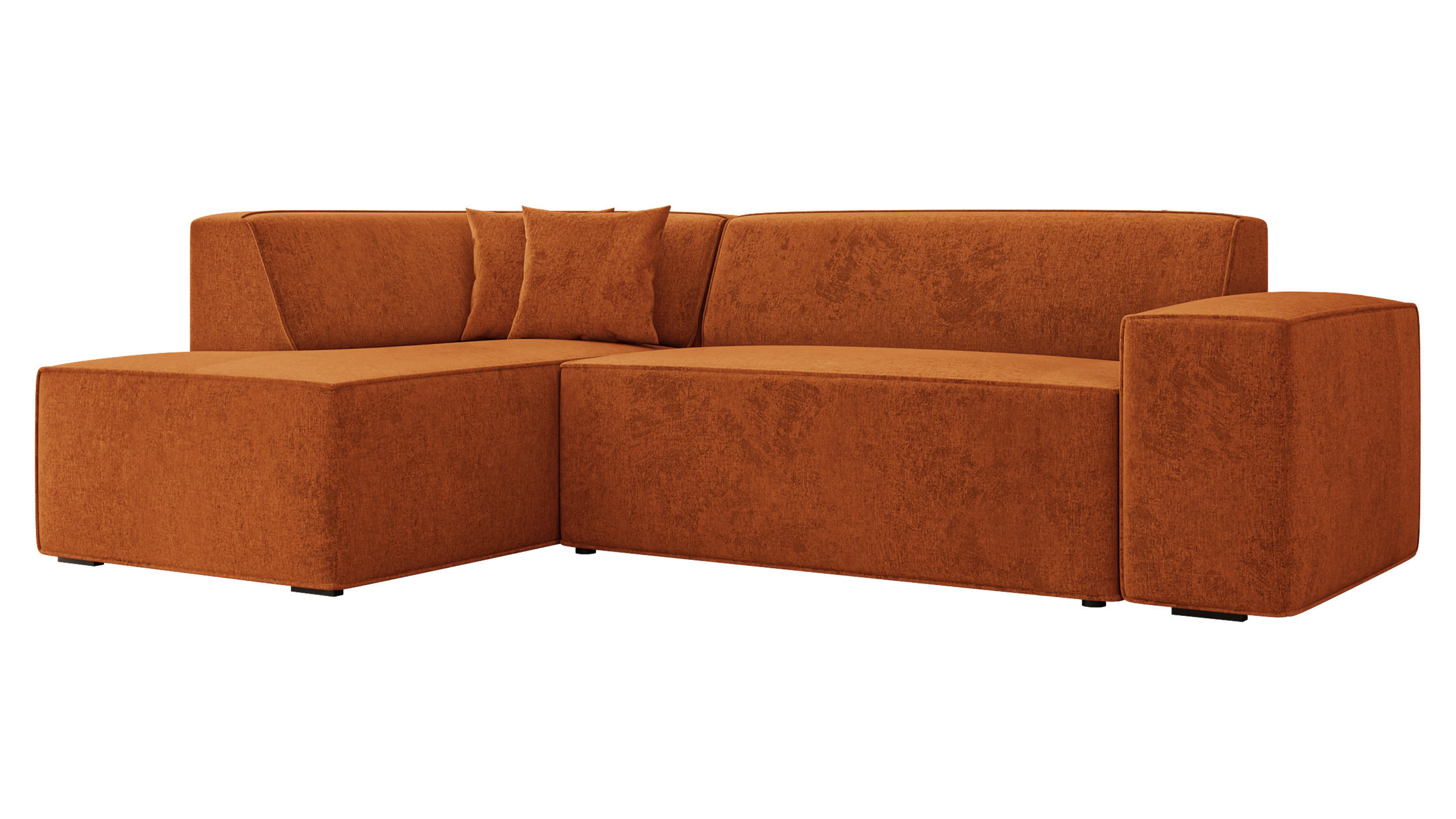 ECKSOFA Lordin, Seite: Links - Bronzefarben, Holz/Textil (267/205cm) - MIRJAN24