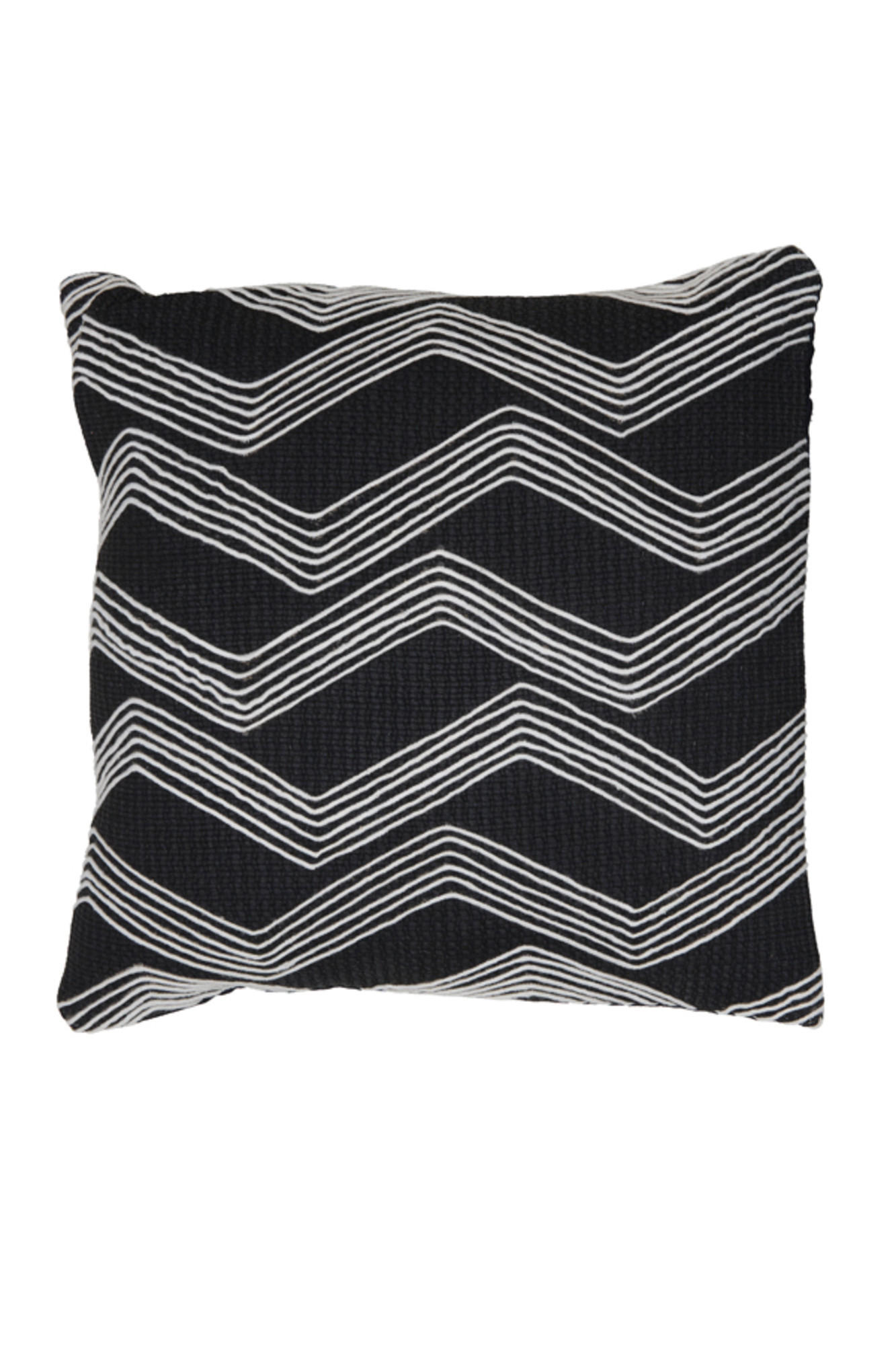 DEKOKISSEN Mackey Schwarz 45/45/10 cm - Schwarz, Textil (45/45cm) - Light & Living