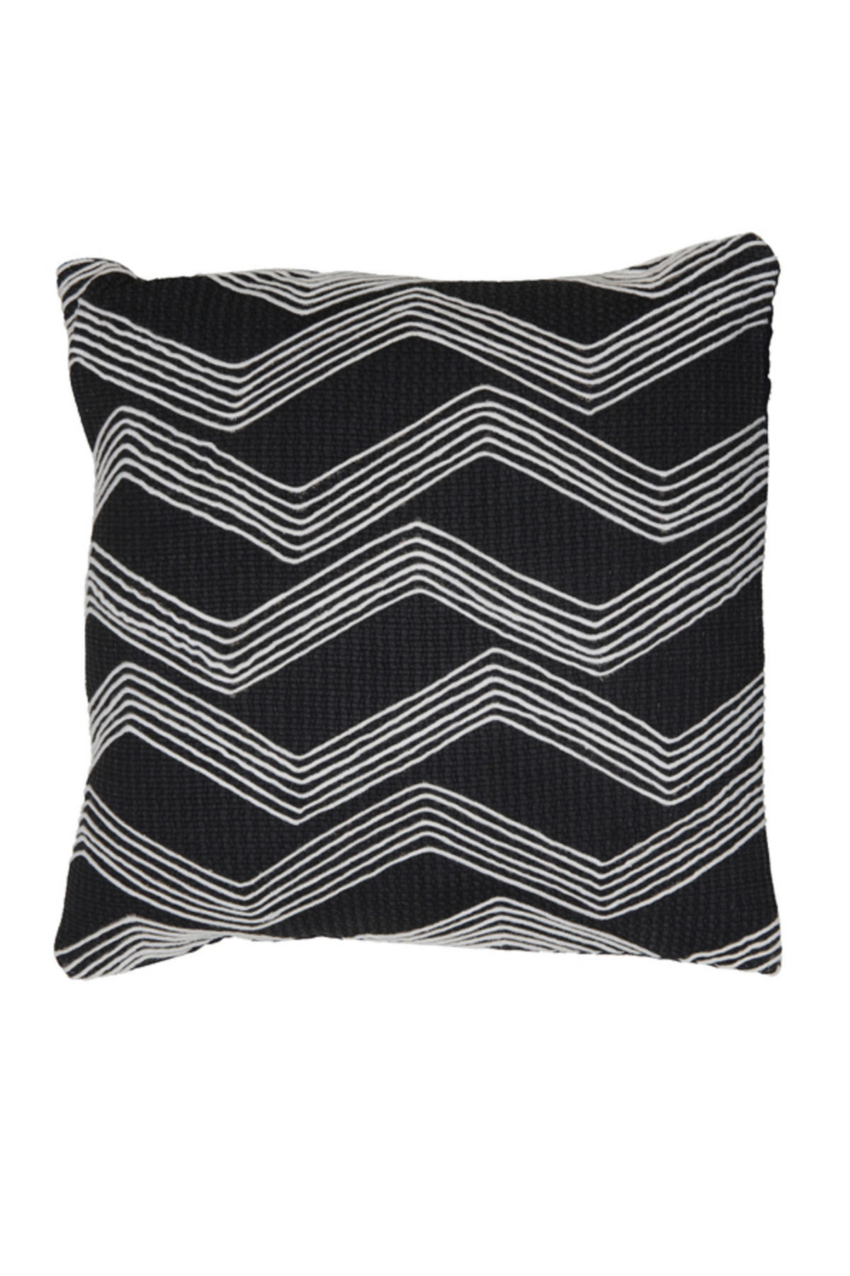 DEKOKISSEN Mackey Schwarz 45/45/10 cm - Schwarz, Textil (45/45cm) - Light & Living