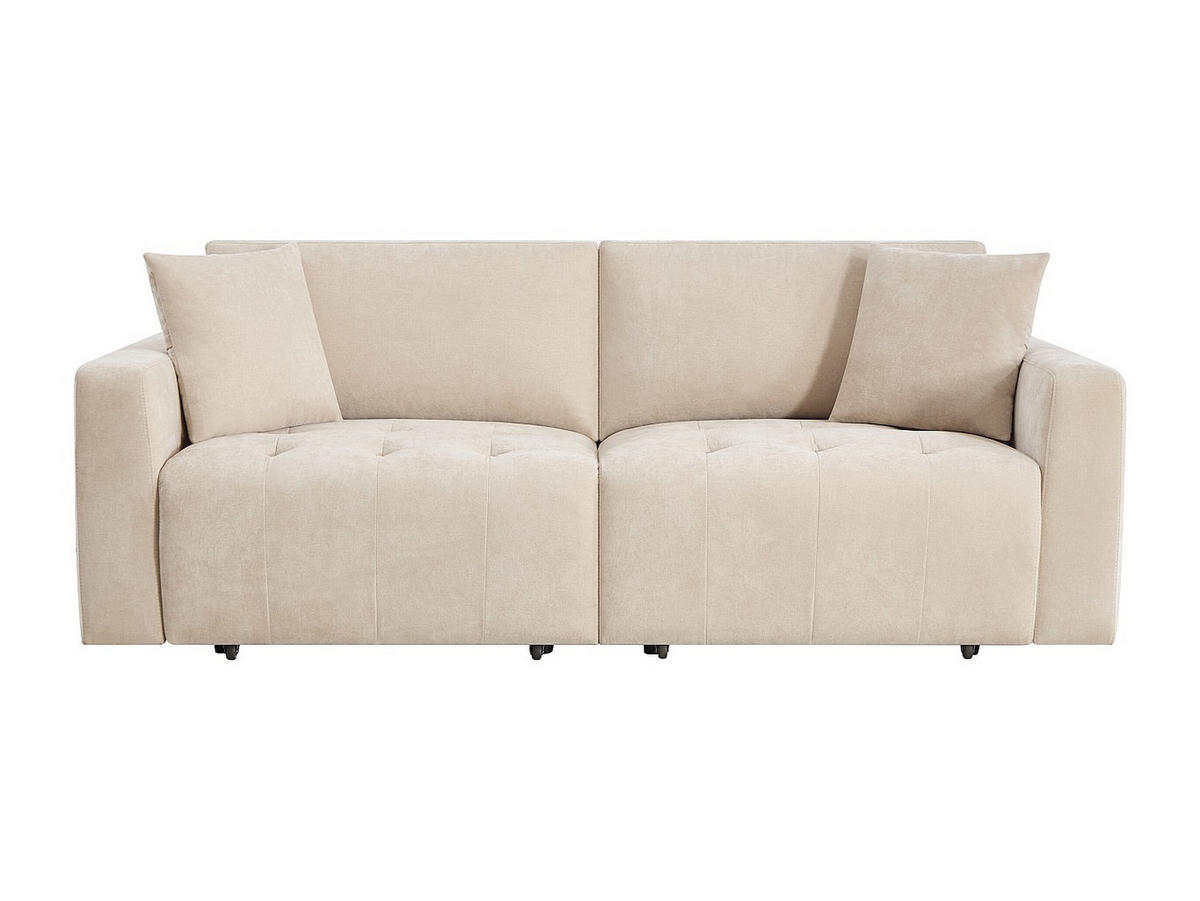 3-SITZER-SOFA mit elektrisch verstellbaren Sitzflächen in beigem Stoff - DIMARIAS - Beige, Textil (210/86/107cm) - Vente-Unique