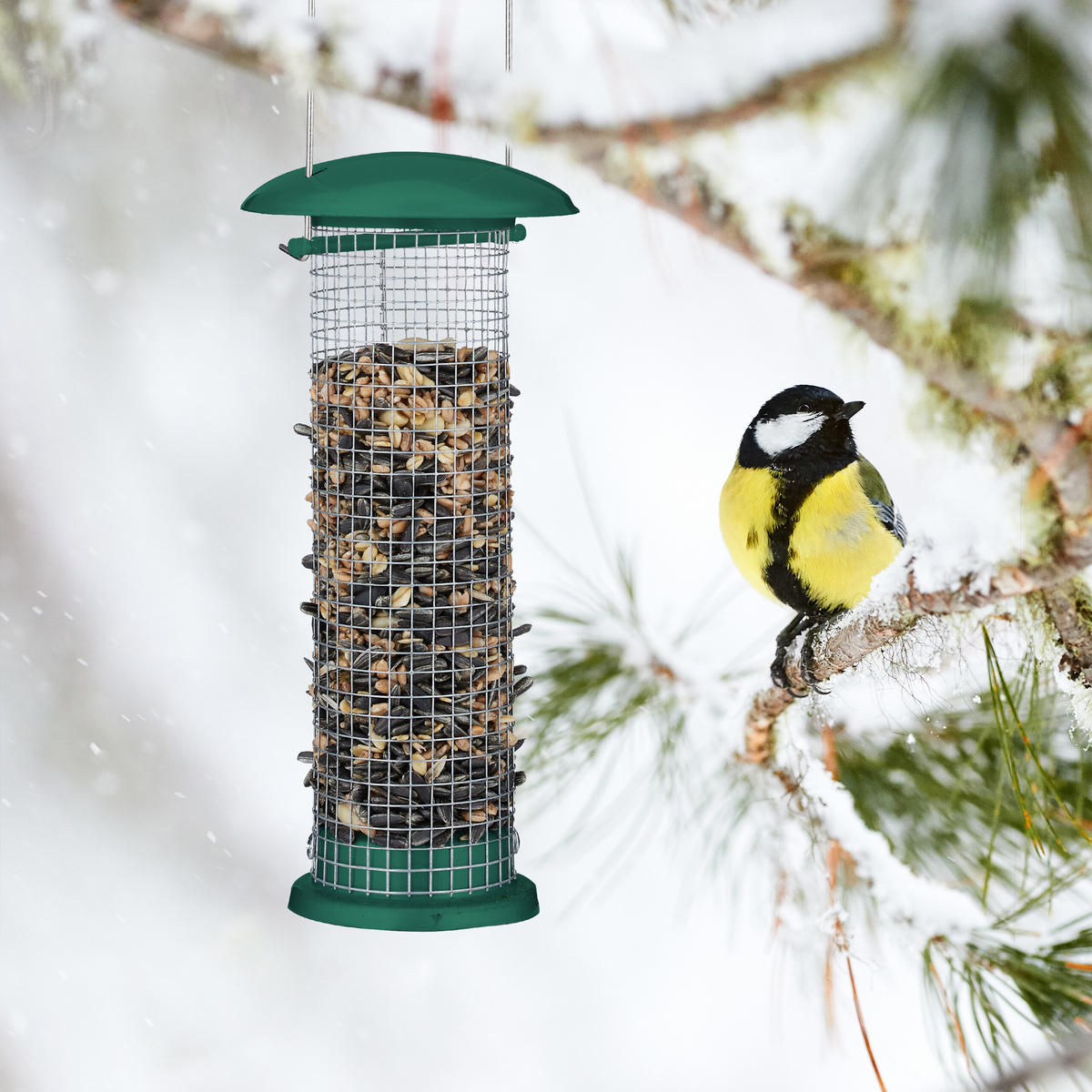 2XVOGELFUTTERSTATION - Multicolor, Metall (10/31/10cm) - Relaxdays